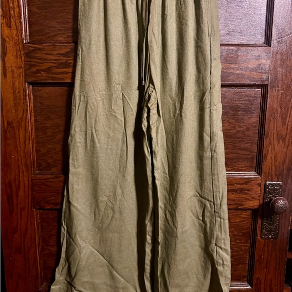 Max Studio Olive Green Flare Pants - Picture 2 of 9